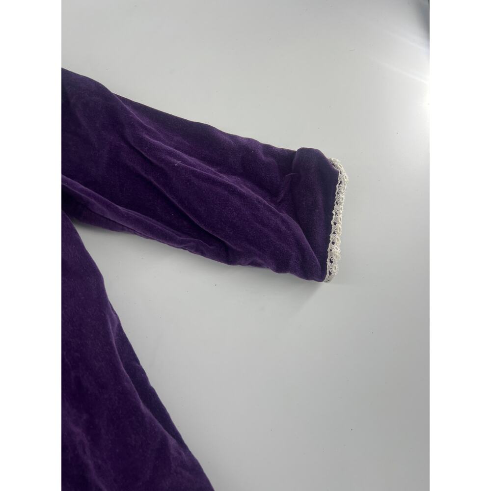 Vintage Baby Togs Girls Dress 39328 Purple Lace Floral Embroidery One Piece Baby - Picture 11 of 11